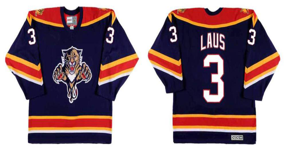 2019 Men Florida Panthers #3 Laus blue CCM NHL jerseys